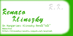 renato klinszky business card